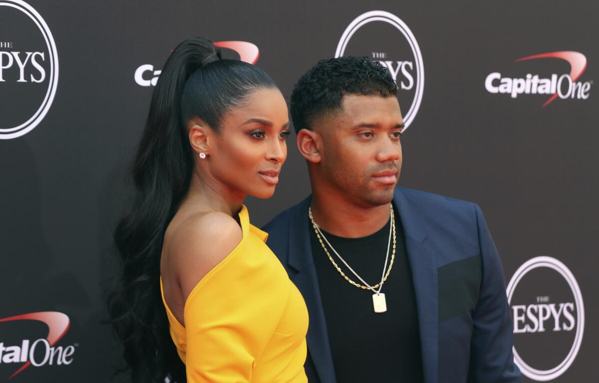 Ciara and Russell Wilson at the ESPY Awards