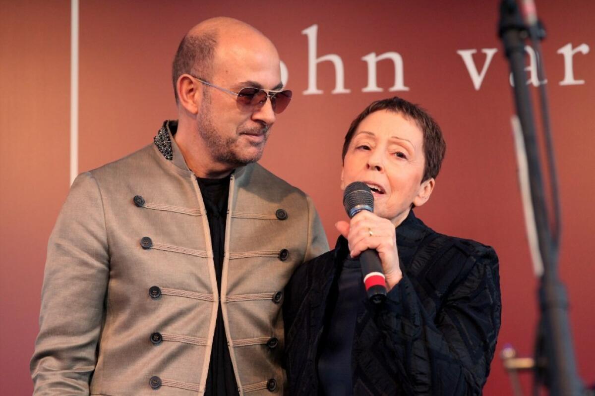 John Varvatos is shown with Stuart House founder and director Gail Abarbanel at the 11th annual benefit, which raised a record $1,115,000 for the organization that helps the child victims of sexual assault.