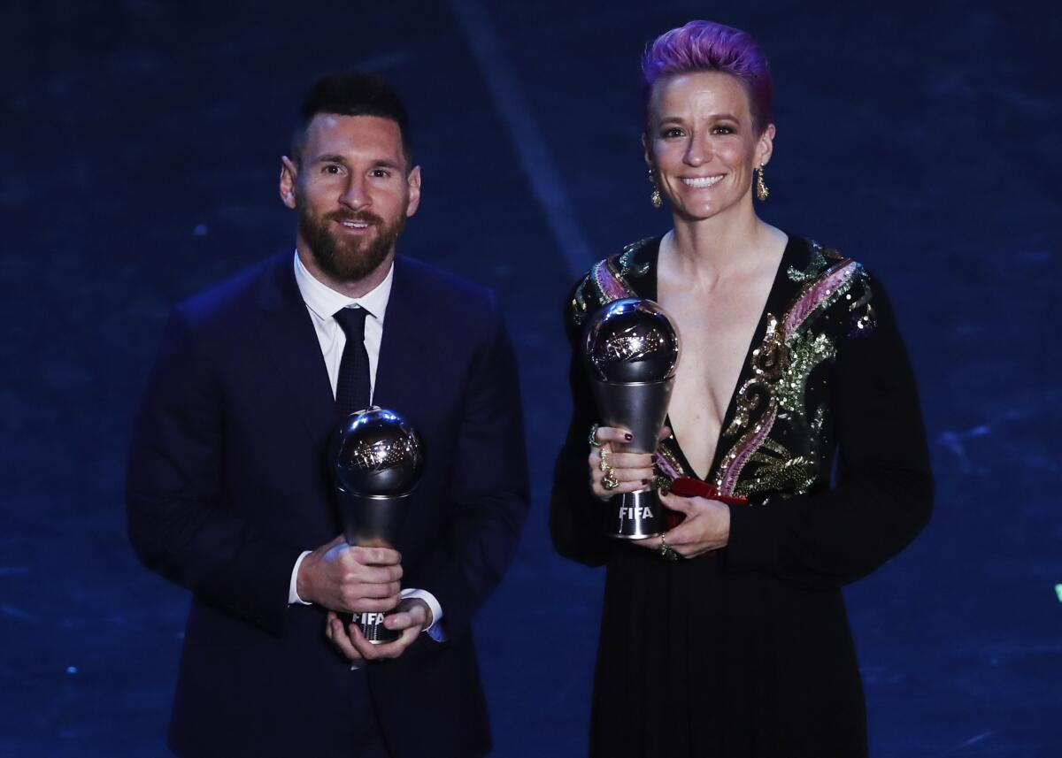 Lionel Messi y Megan Rapinoe son The Best.