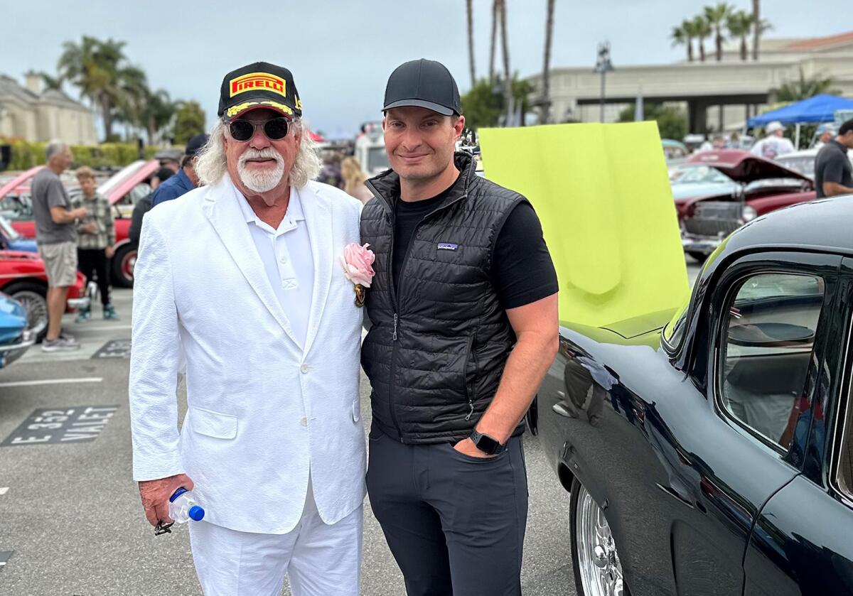 John Wortmann and Joe Stapleton at the Balboa Bay Club Car Show.