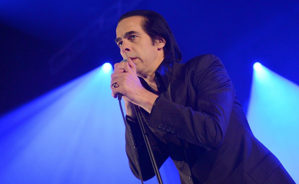 Australian musician Nick Cave performs with his band The Bad Seeds in Berlin.