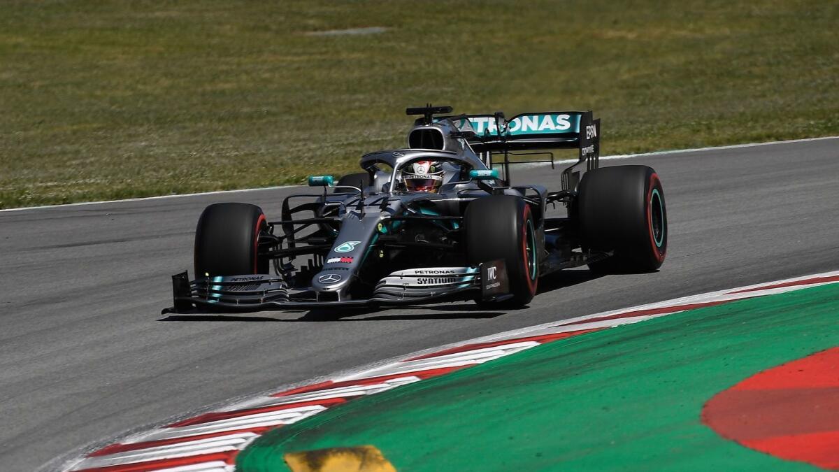 Lewis Hamilton competes in the Spanish Grand Prix on May 12.