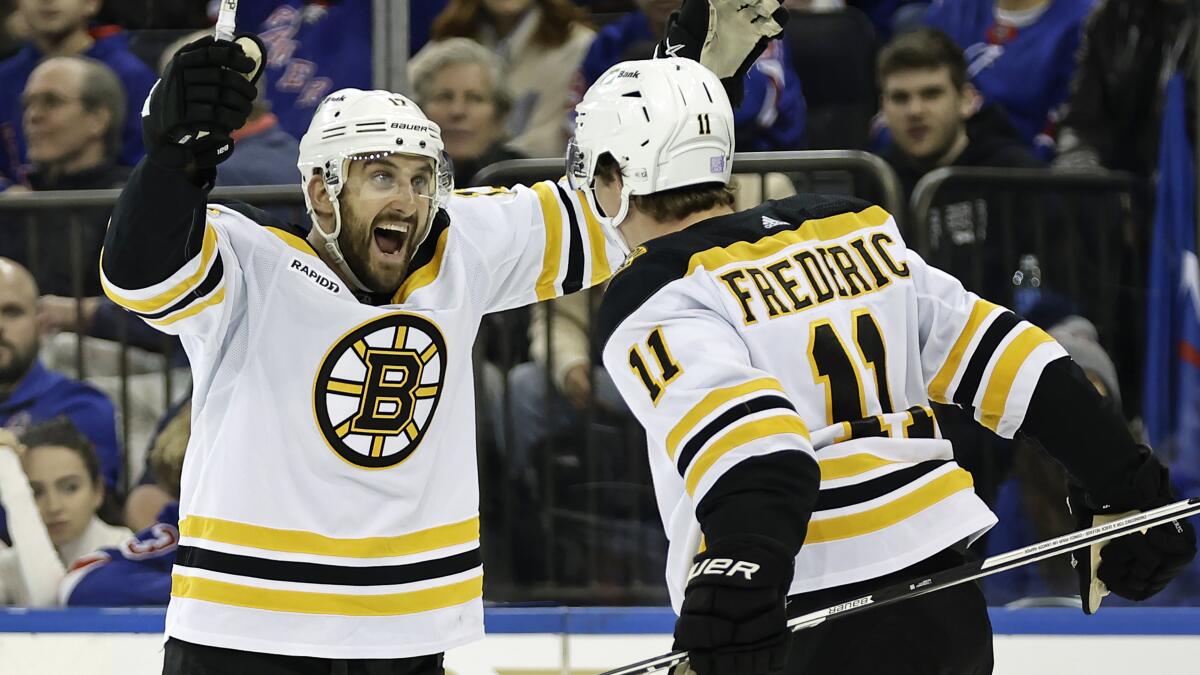 Bruins beat Rangers 4-0 for 5th victory in 6 games