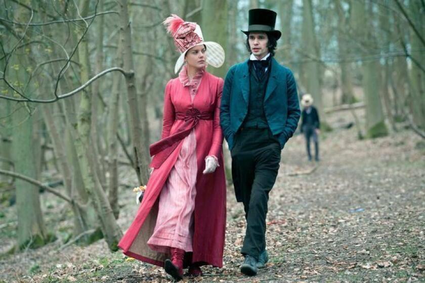 Ben Whishaw portrayed great Romantic poet John Keats in the biopic "Bright Star," with Abbie Cornish as Fanny Brawne.