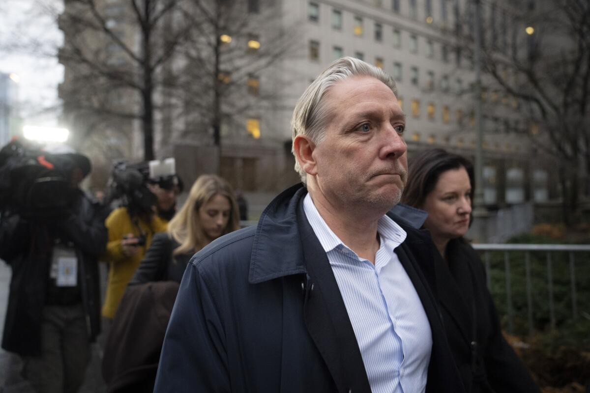 Charles McGonigal, former special agent in charge of the FBI's counterintelligence division in New York, leaves court.