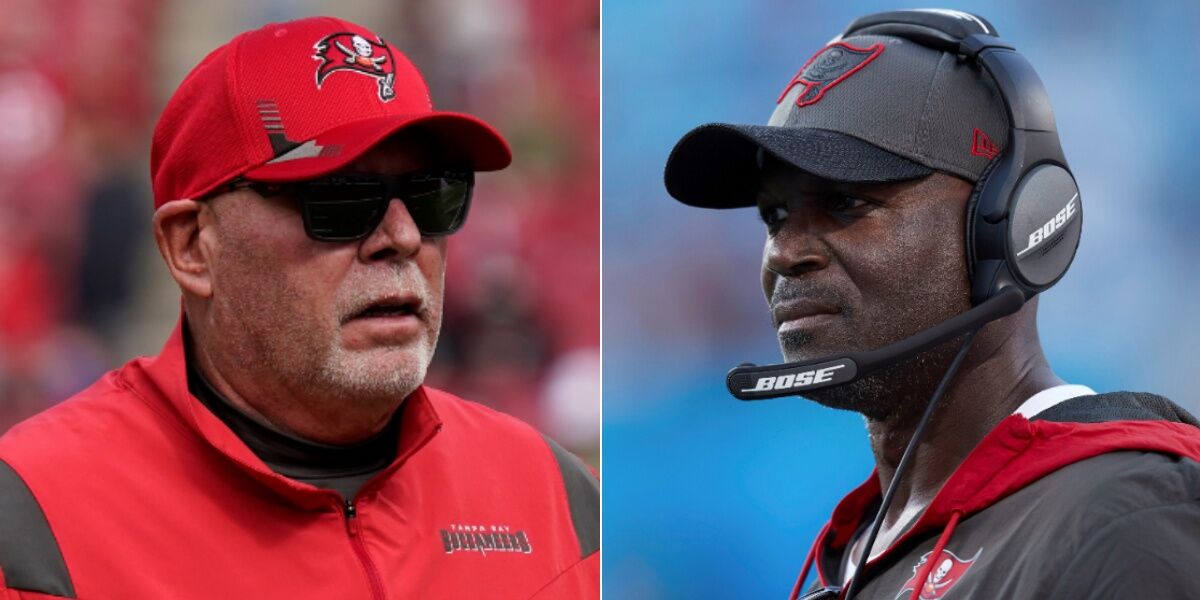 Bruce Arians, left, and Todd Bowles
