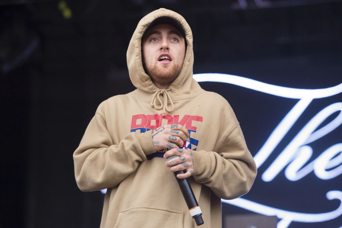 The late rapper Mac Miller performs in Flushing, N.Y., in October 2016.