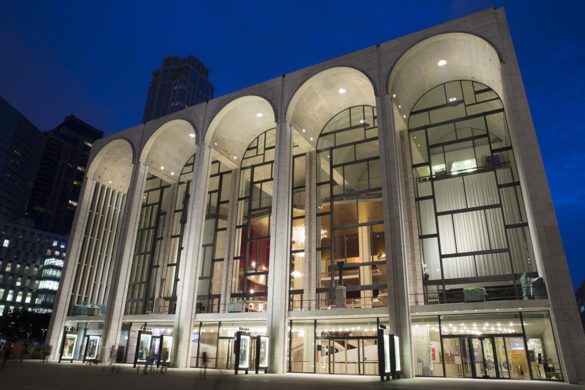A view of the Metropolitan Opera house at Lincoln Center in New York on Aug. 1.