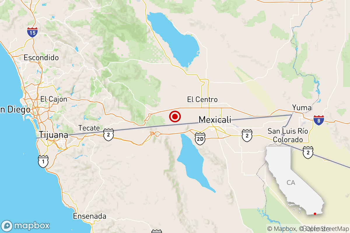A magnitude 3.5 earthquake was reported early Friday 14 miles from El Centro, Calif.