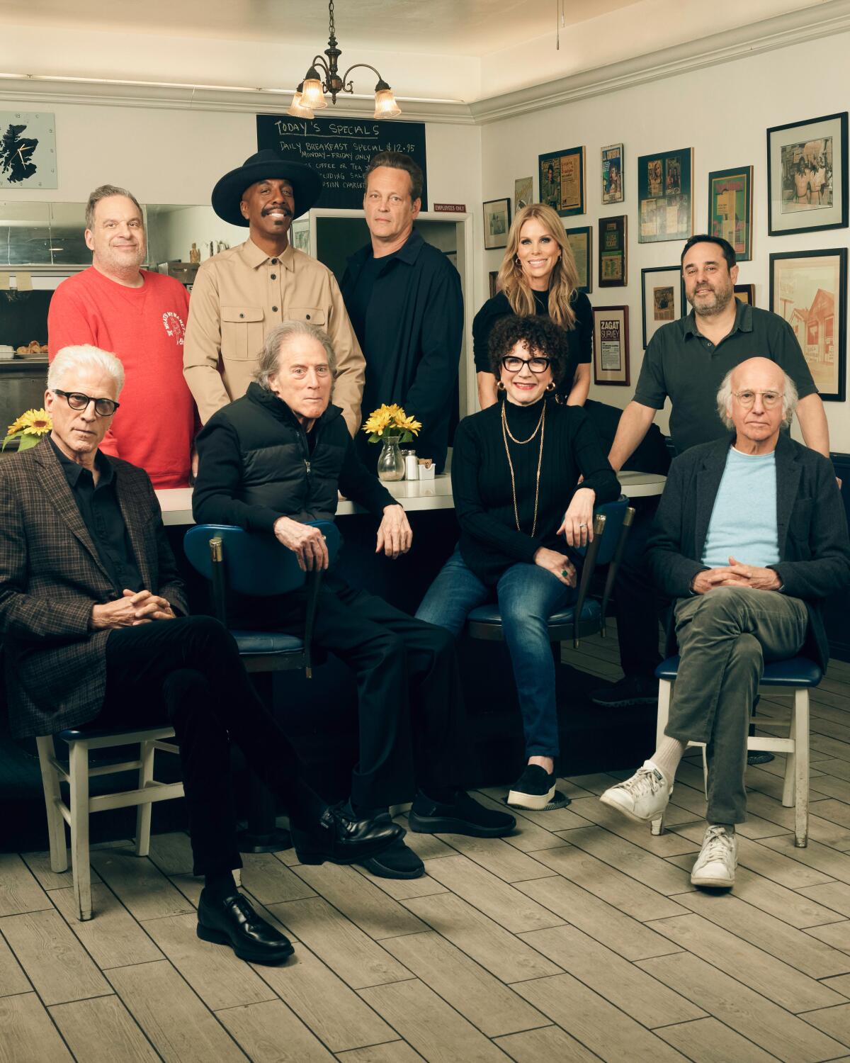 Group shot of Curb Your Enthusiasm cast