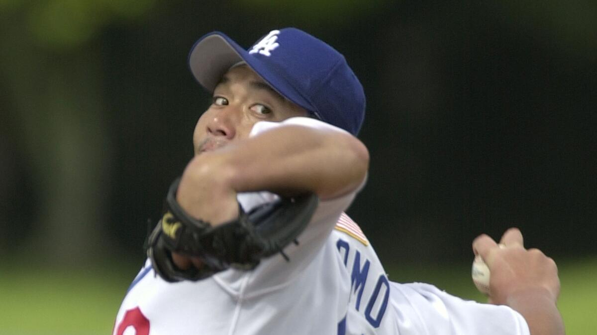 May 2, 1995: Hideo Nomo becomes second Japanese major-leaguer as