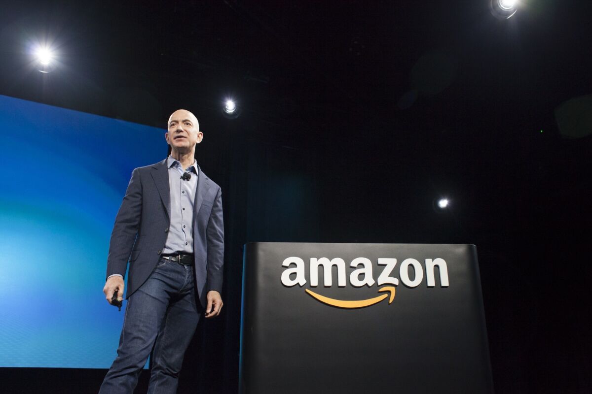 The Federal Trade Commission is seeking a court order to require Amazon, of which Jeff Bezos is founder and CEO, to refund customers for unauthorized mobile in-app charges made by kids.
