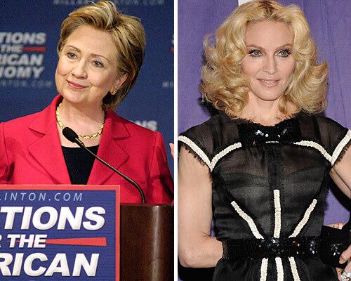 Hillary Clinton is a distant cousin of singer Madonna.