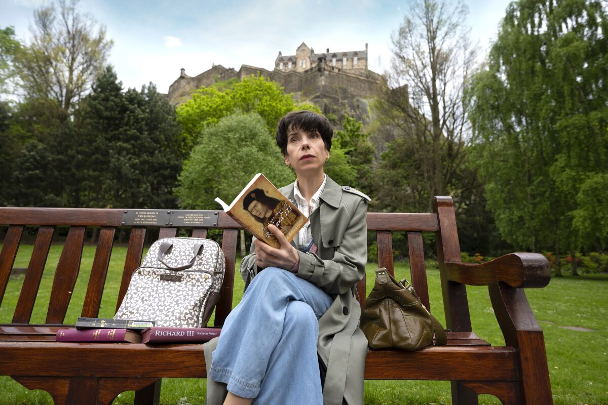 This image released by IFC Films shows Sally Hawkins in a scene from "The Lost King." (Graeme Hunter/IFC Films via AP)