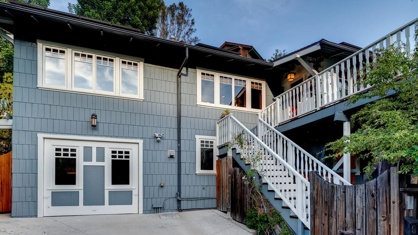 The shingle-clad Craftsman, built in 1912, is one of the original homes in the Hollywood Hills.