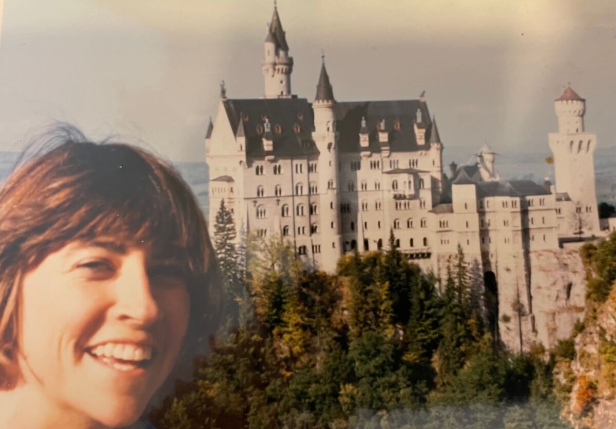 Mary Beth McCabe at the Neuschwanstein Castle in Germany in 1990.