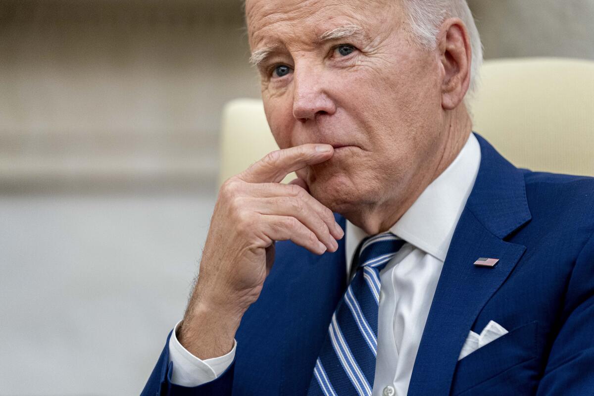 President Biden meets with Indonesia's President Joko Widodo at the White House on Nov. 13. 