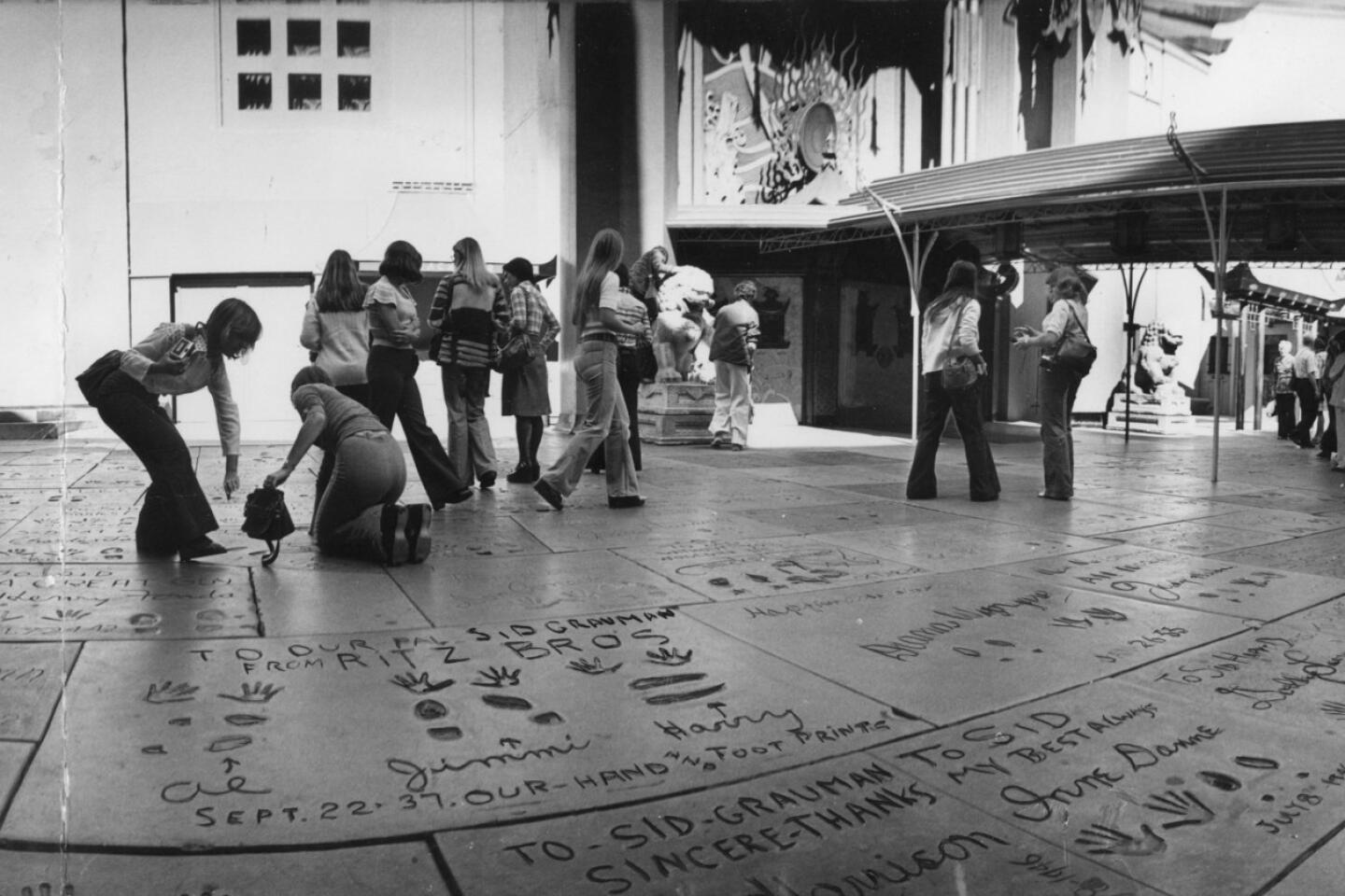 Forecourt of Grauman's Chinese Theater, Hollywood California, 1968