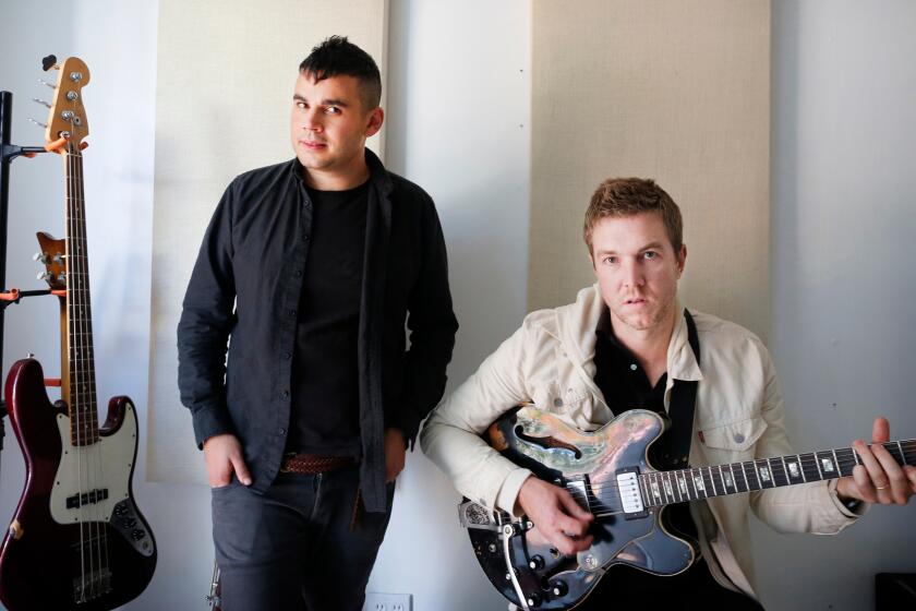 Indie-rock veterans Rostam Batmanglij, left, and Hamilton Leithauser teamed for a new album.