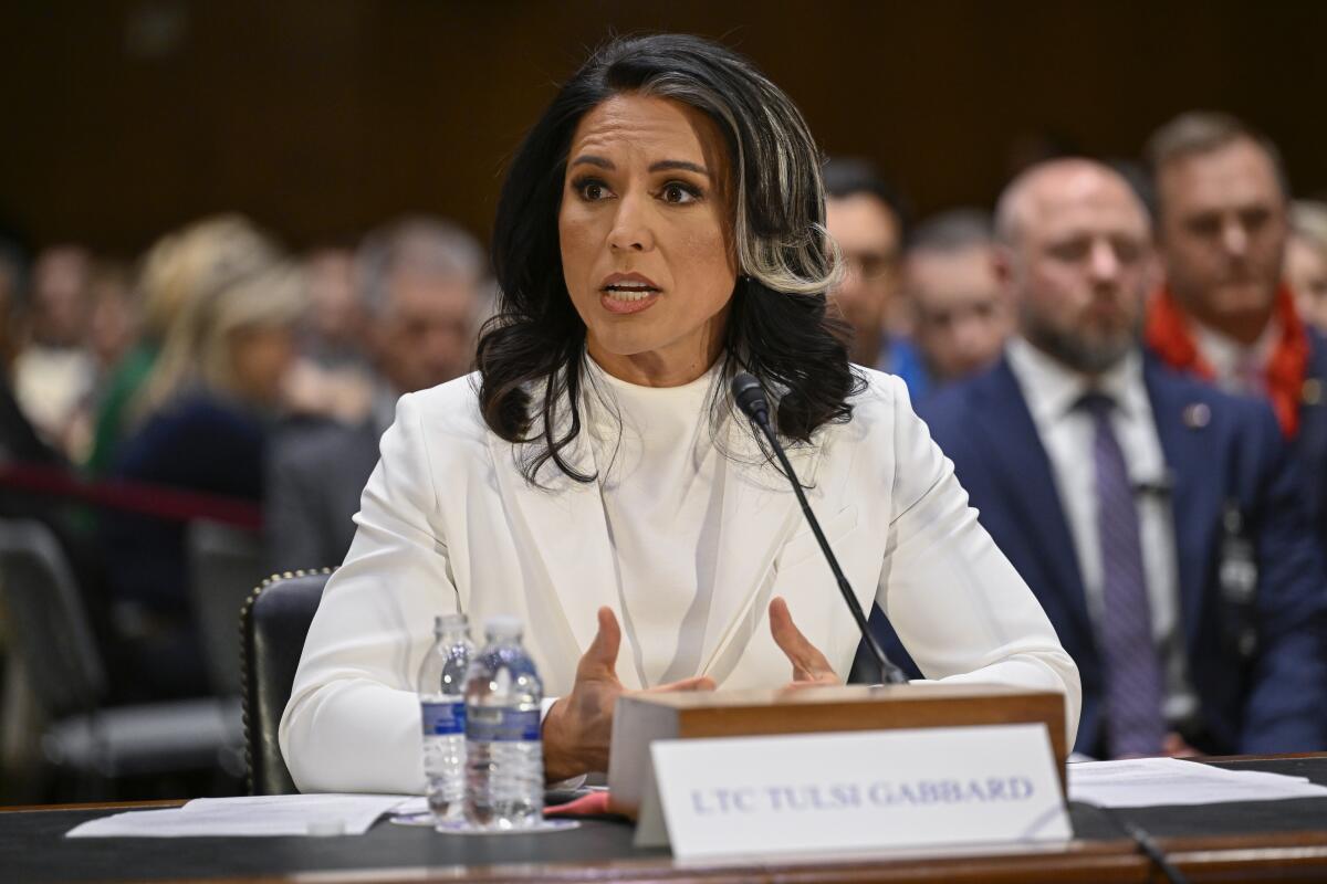 Tulsi Gabbard, Trump pick to oversee spy agencies, grilled on Snowden, Russia, Syria - Los Angeles Times