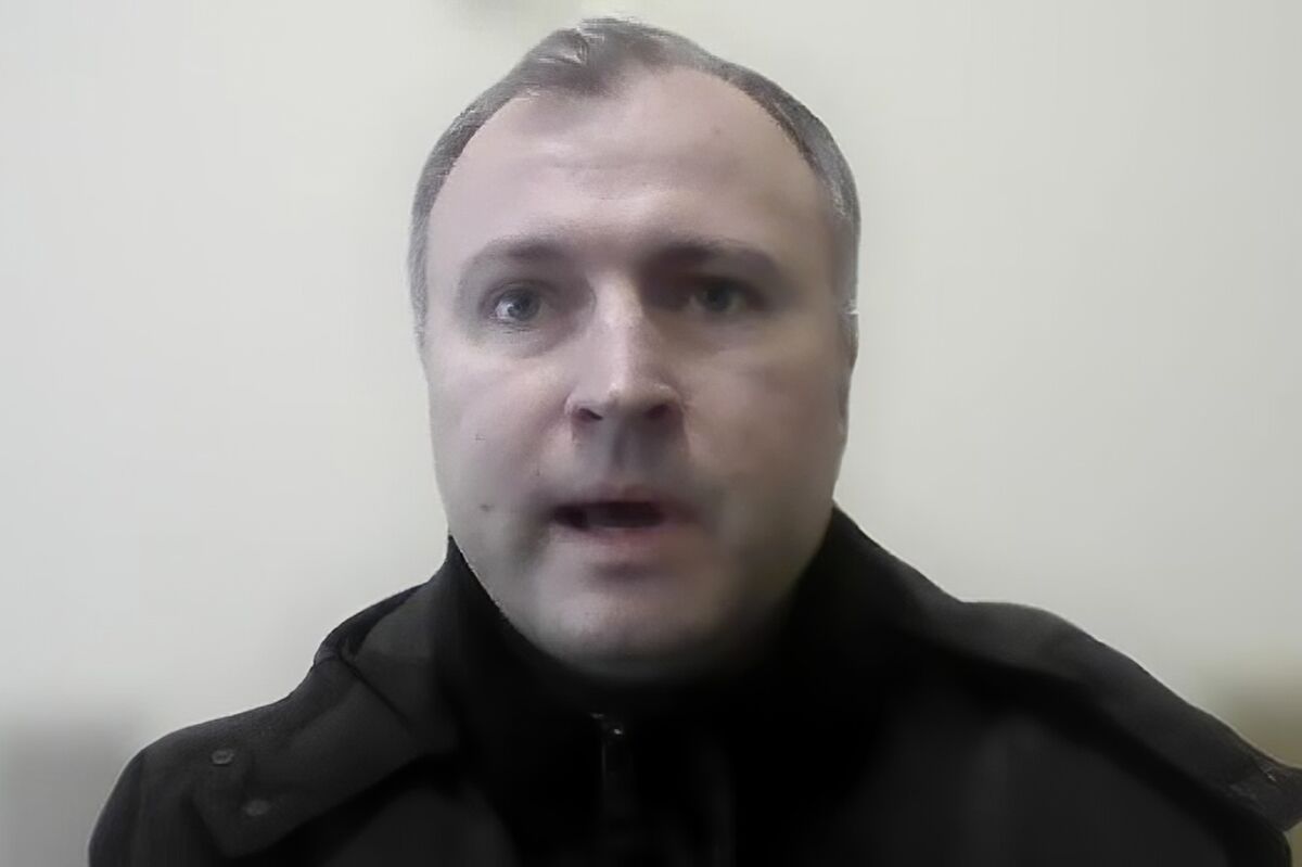 In this image from video, Victor Zhora, a top Ukrainian cybersecurity official, holds a news conference for international media Friday, March 4, 2022, from a bunker in Kyiv, Ukraine. Zhora said homegrown volunteers in Europe's first major war of the internet age are attacking only what they deem military targets, prioritizing government services including the financial sector, Kremlin-controlled media and railways. (Ukraine Government via AP)