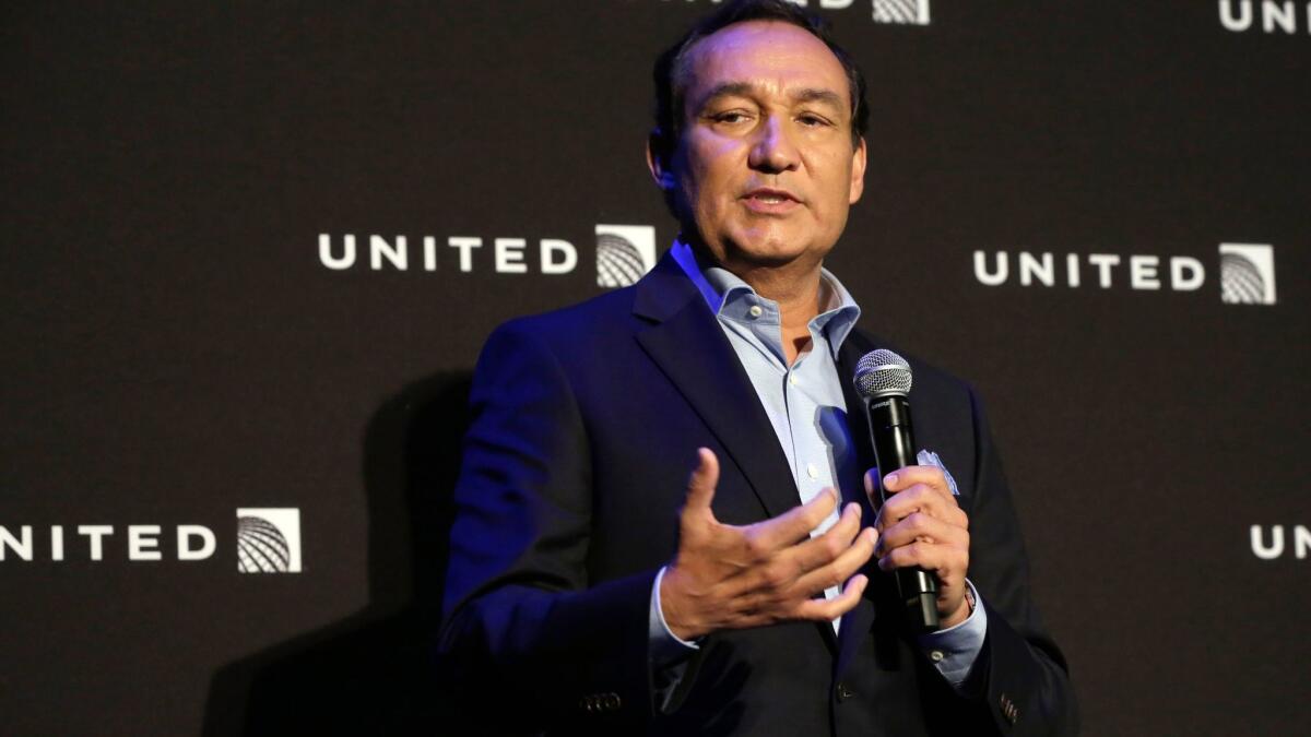 United Airlines CEO Oscar Munoz in New York in June.