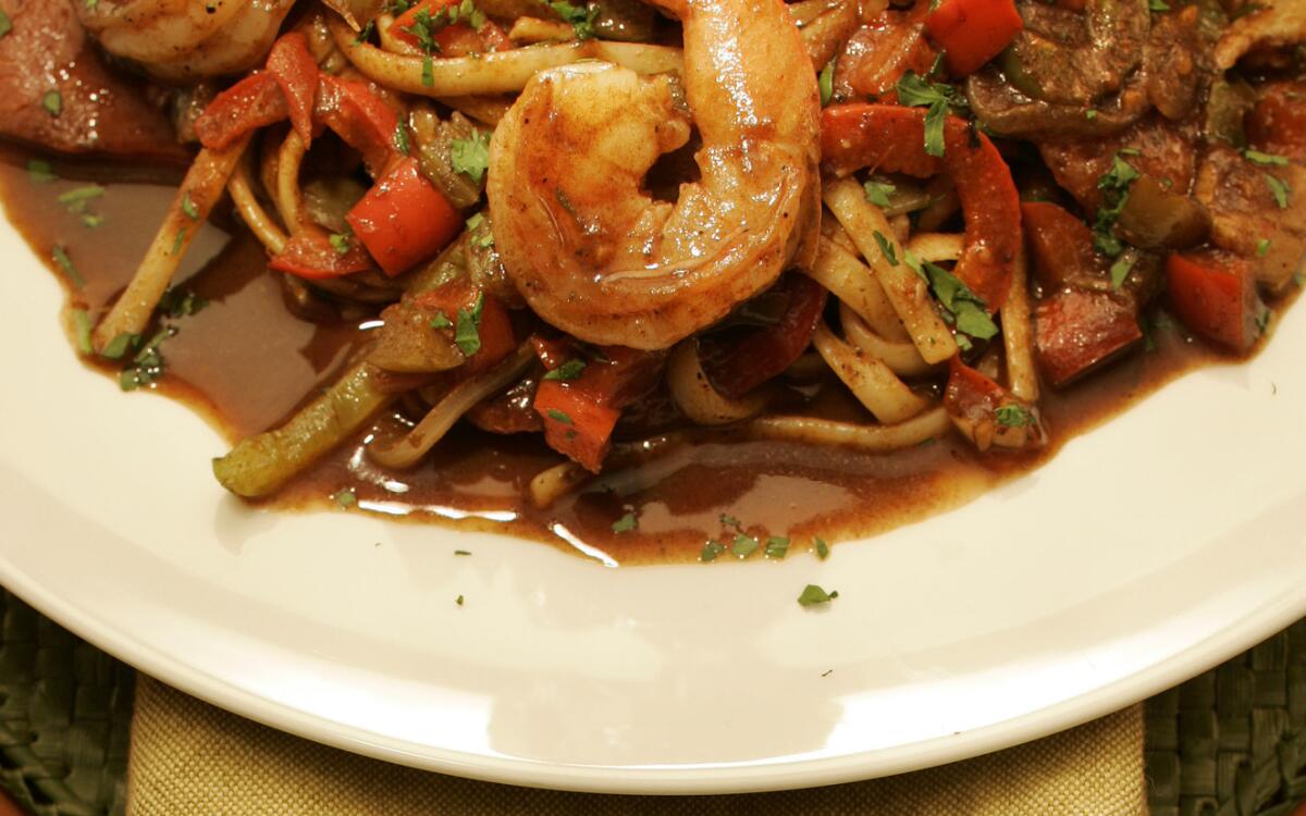 King's Fish House seafood jambalaya linguine