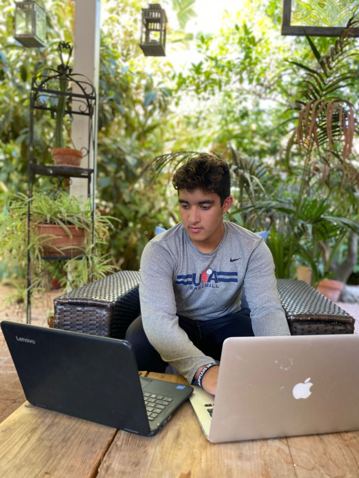 El Camino Real catcher Josh Klein had his first day of online learning from home on Monday.