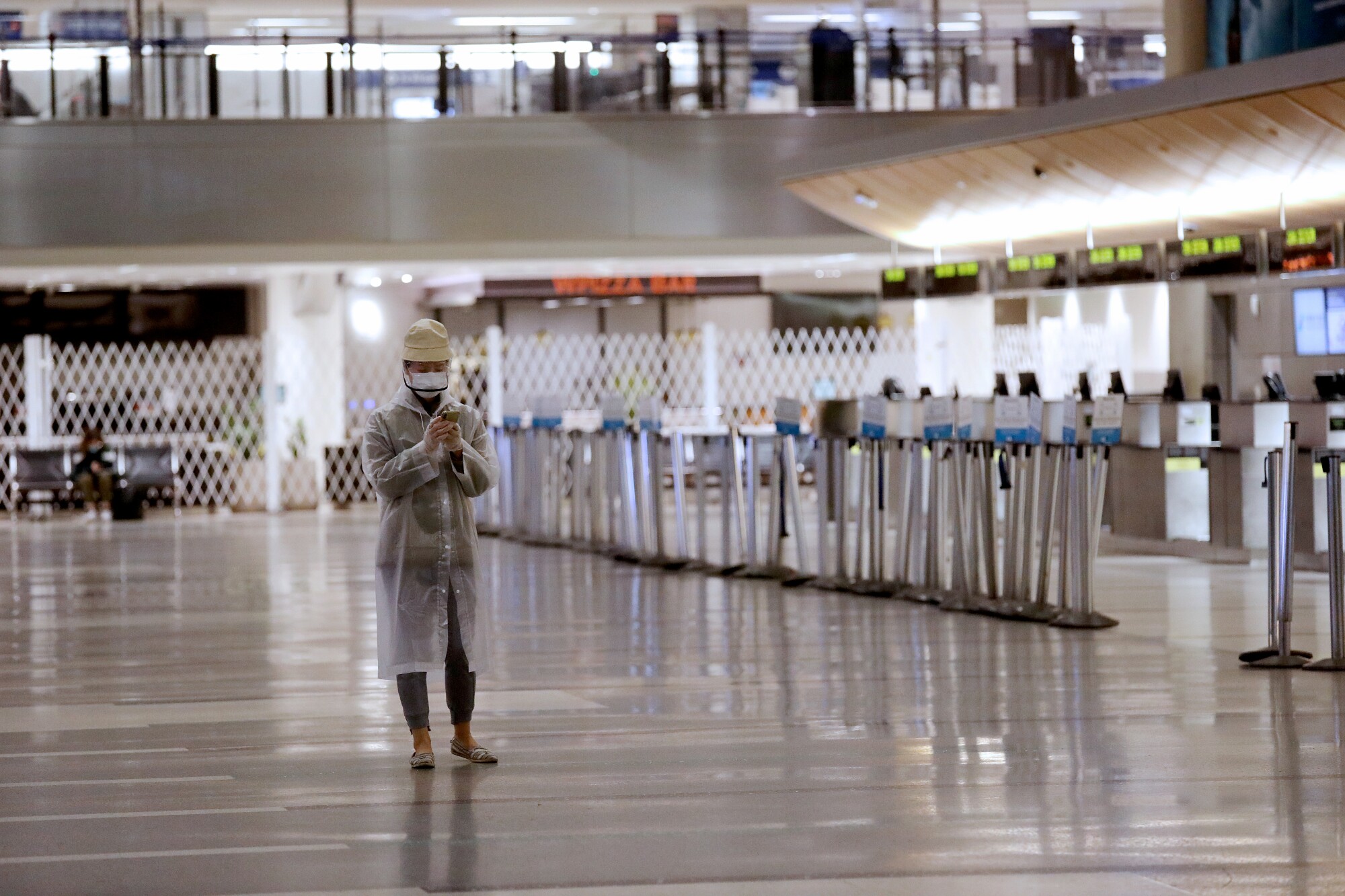 Tom Bradley International Terminal is nearly empty with the coronavirus outbreak