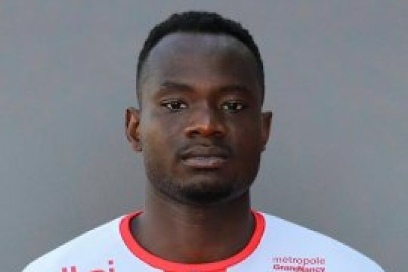 French defender Séga Coulibaly in his Nancy team photo.