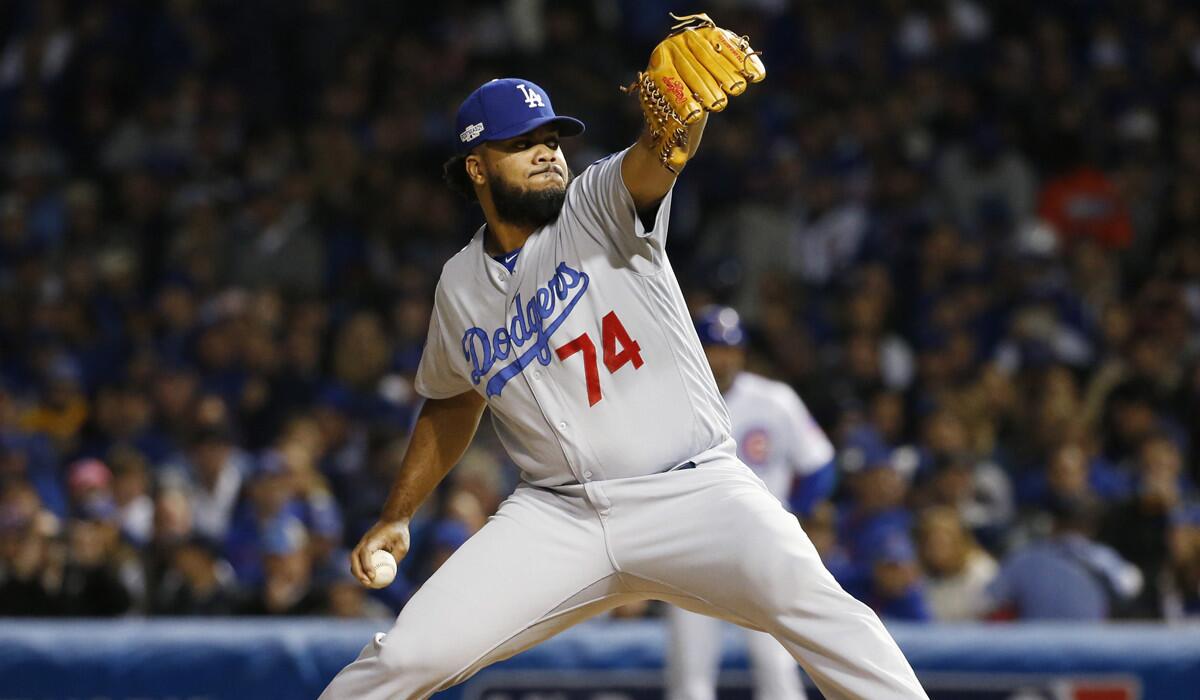 Kenley Jansen, who could leave the Dodgers via free agency in the off-season, was honored Saturday as the National League's best reliever.