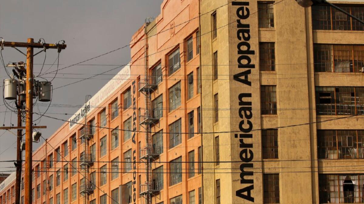 American Apparel filed for bankruptcy protection in October 2015.