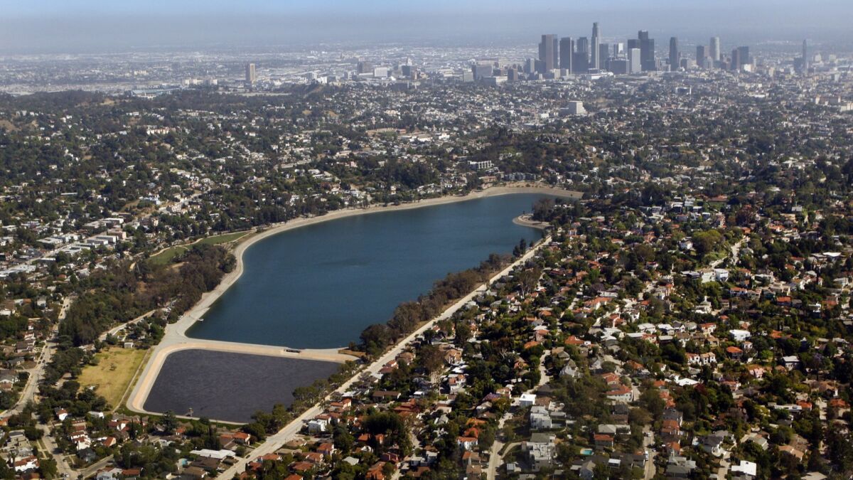 The Silver Lake neighborhood of Los Angeles. The state's population growth rate in 2018 was the slowest on record.