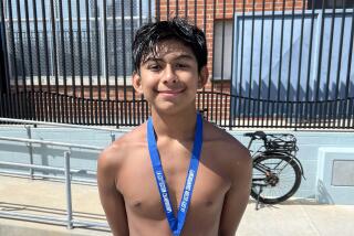 Freshman Josiah Rosales-Cristales, who learned to dive via YouTube, won the City Section diving championship 