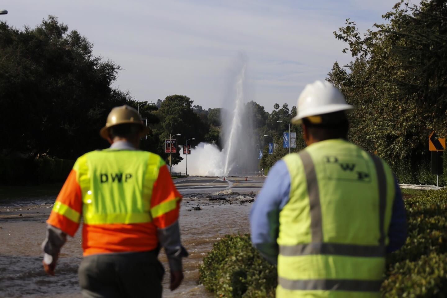 Water main break near UCLA