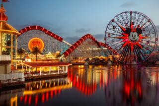 ANAHEIM,CA --THURSDAY, JUNE 21, 2018--Leaving Pixar Pier at Disney California Adventure Park, at the end of a day of press preview, in Anaheim, CA, June 21, 2018. (Jay L. Clendenin / Los Angeles Times)