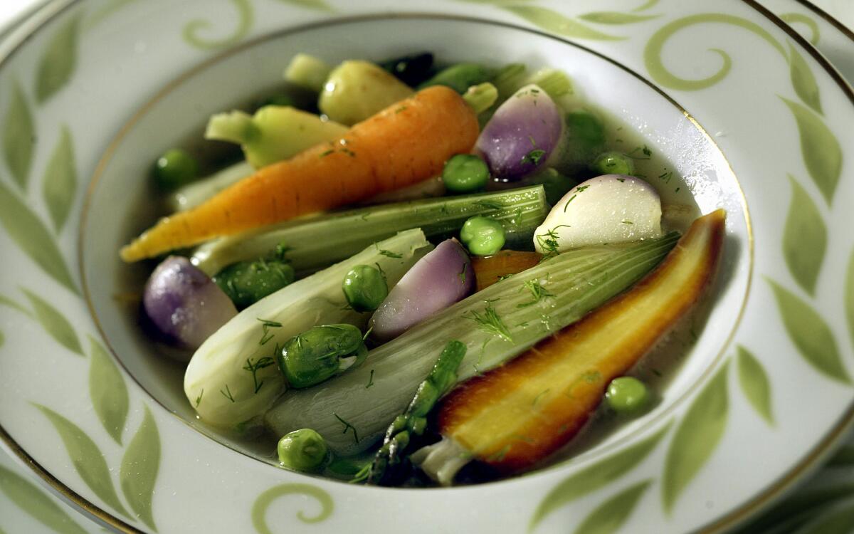Mixed spring vegetable ragout