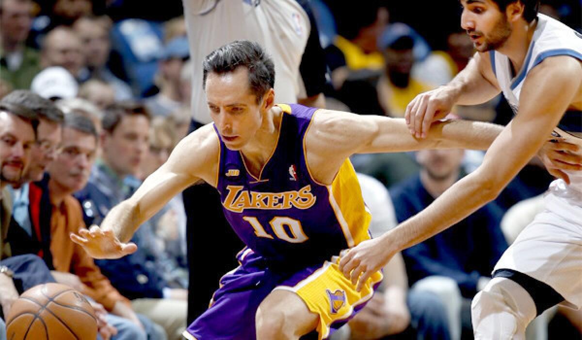 Steve Nash and the Lakers (37-35) head to Milwaukee to face the Bucks (34-36) on Thursday.