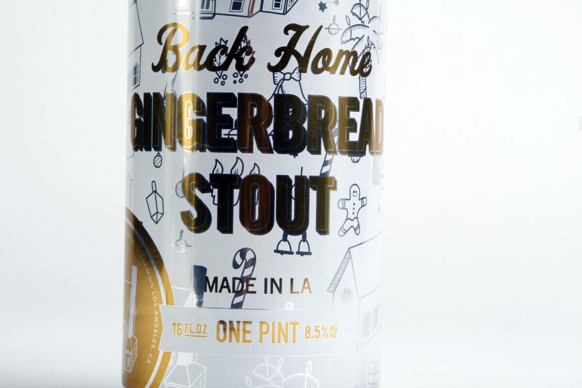 Golden Road Brewing’s Back Home Gingerbread Stout is rich with spice and molasses flavors.