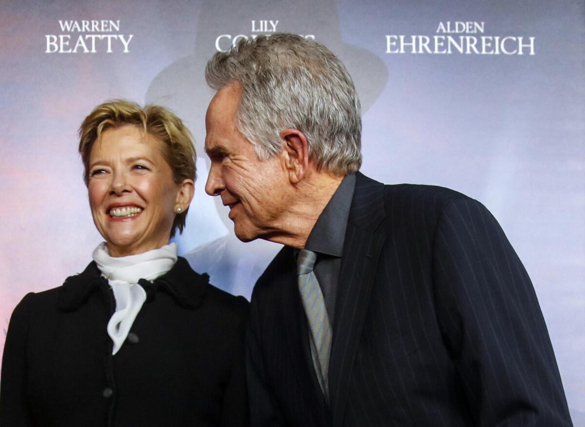 "Rules Don't Apply" actress Annette Bening arrives with her husband, the film's director and star Warren Beatty, at the premiere at the TCL Chinese Theatre during AFI Fest.