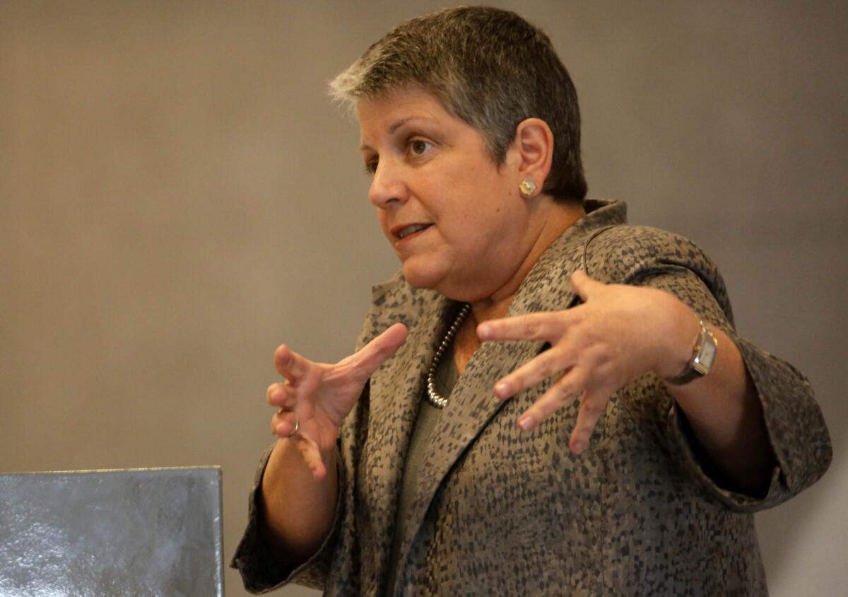 University of California President Janet Napolitano announced new procedures for disciplining senior leaders on UC campuses who violate rules on sexual harassment and sexual assault.