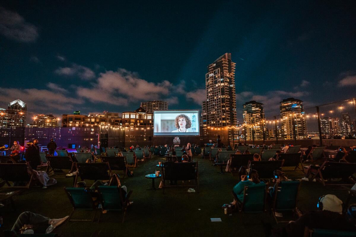 Rooftop Cinema Club offers movie viewing under the stars.