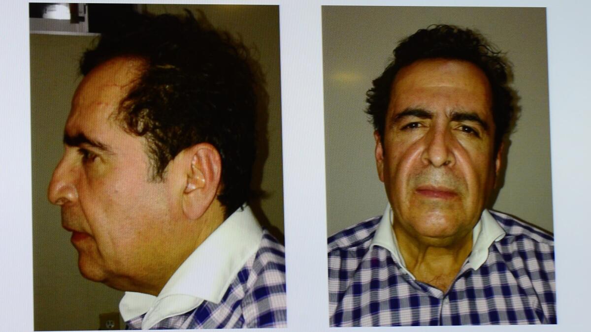 Photos of Hector Beltran Leyva, leader of the Beltran Leyva cartel, were displayed at a news conference at the attorney general's office in Mexico City.