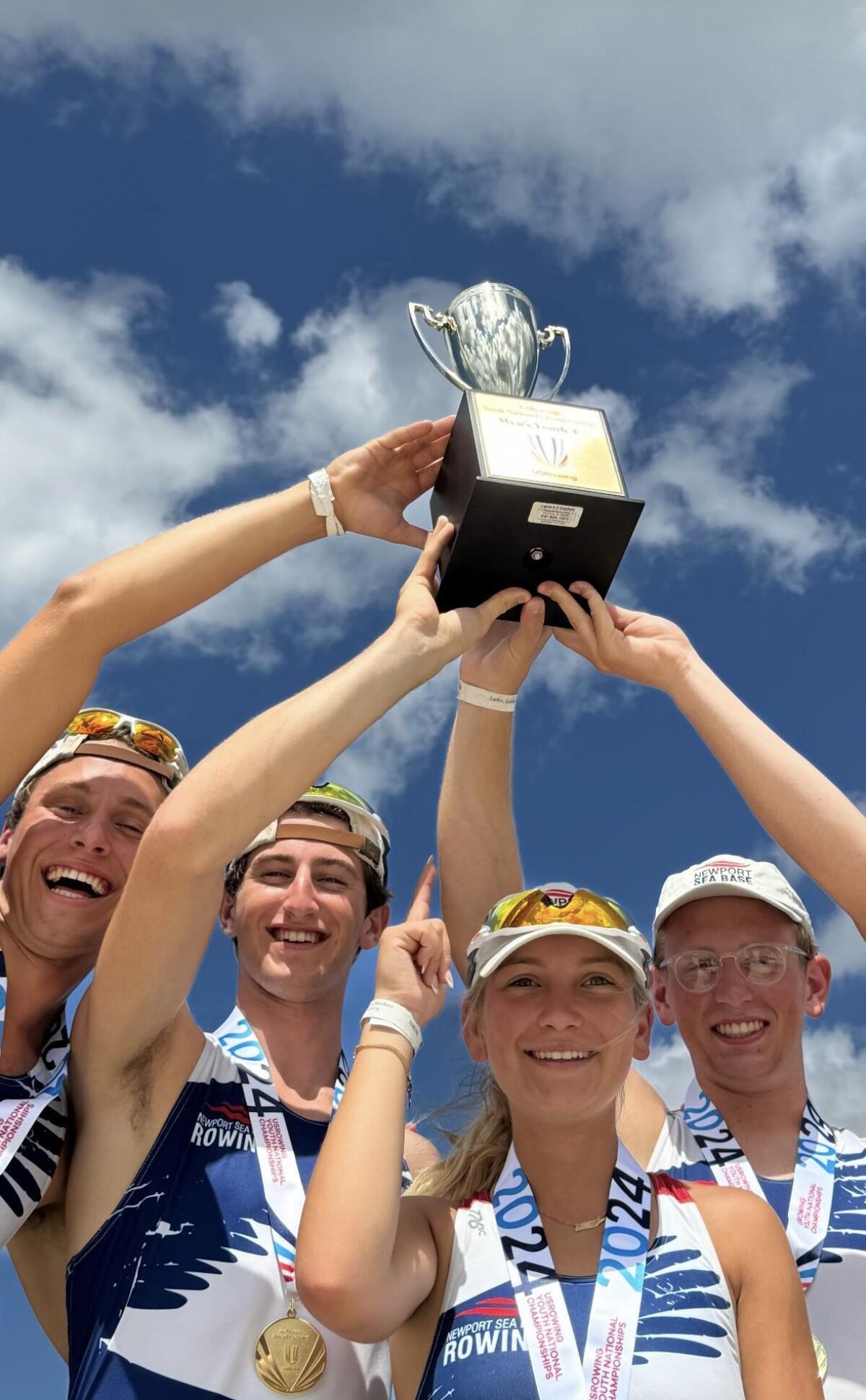 Newport Sea Base's Pierce Edwards, Cooper Sitzman, Taryn Graves and Cooper Larkin, left to right.