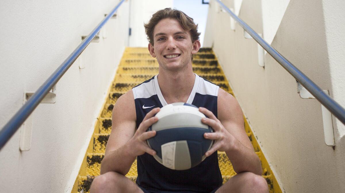 Newport Harbor High volleyball player Landon Monroe is the Daily Pilot Male Athlete of the Week. He led the Sailors to the Orange County Championships Division 1 title.