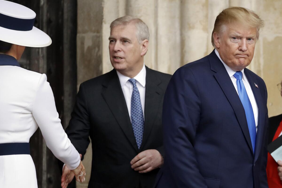 Donald Trump and Britain's Prince Andrew