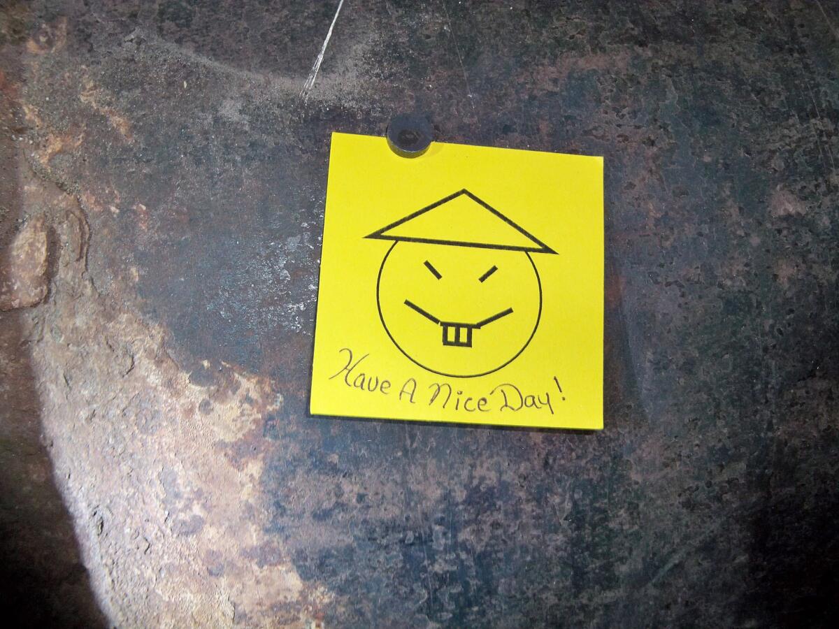 Handout image made available Monday by the office of New York State Governor Andrew Cuomo shows an apparent message left as convicted murderers David Sweat and Richard Matt escaped from the maximum security Clinton Correctional Facility in Dannemora, New York.