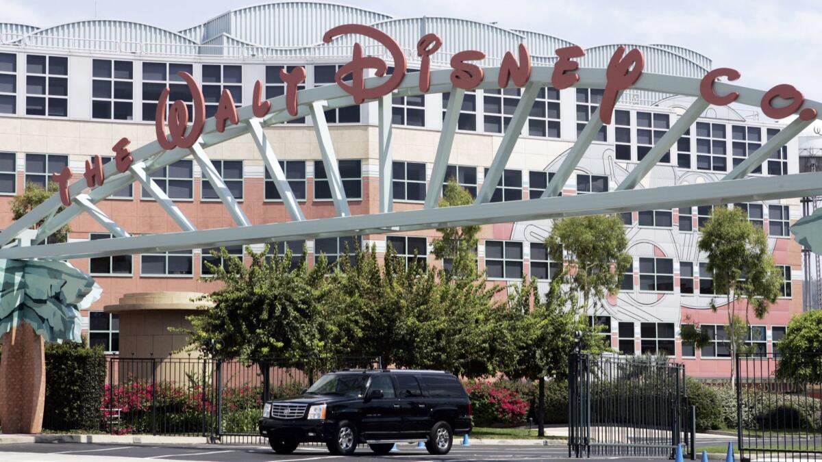 The Walt Disney Co. parking lot on Monday, Aug. 8, 2005 in Burbank, Calif.