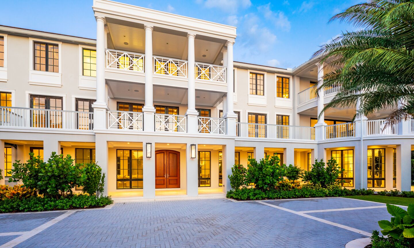 The newly built coastal estate includes a three-story mansion and one-bedroom guesthouse that combine for nearly 19,000 square feet.