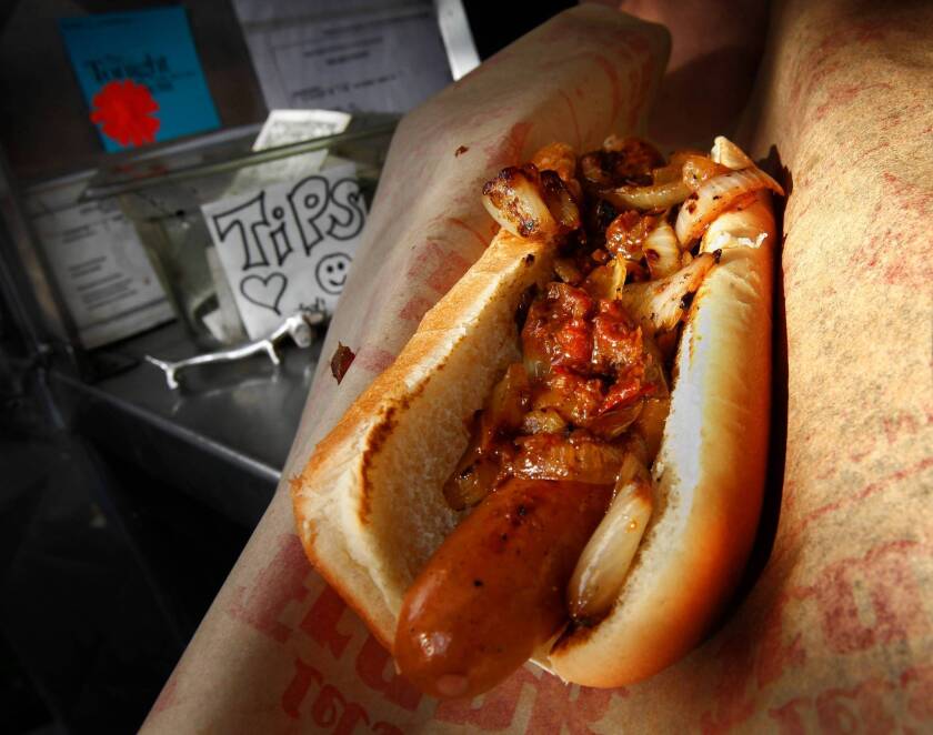 The Assembly Health Committee defines "hot dog" as a "whole, cured, cooked sausage that is skinless or stuffed in a casing that may be known as a frankfurter, frank, furter, wiener, red hot, Vienna, bologna, garlic bologna or knockwurst and that may be served in a bun or roll.”